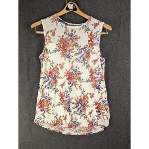 Apt. 9 Women's Top Size M Sleeveless Multicolored Floral Round Neck